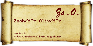 Zsohár Olivér névjegykártya